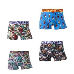 Pesail Psychedelic Cartoon Boxershorts M L XL 2XL Boxershort Unterhose Unterhosen Comic 4er Pack (as3, Alpha, x_l, Regular, Regular) von Pesail