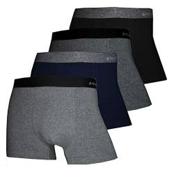 Pesail Super Top Boxershorts 4er Pack, Größe X-Large (XL), Farbe je 1x hellgrau, blau, dunkelgrau, schwarz von Pesail