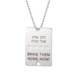 Bring Them Now Halskette Israel Military Style Anhänger Halskette für Frauen Hund Anhänger Stahl Tag Männer Edelstahl Kette u von Pessrrtewg