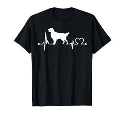 Flat-Coated Retriever Herzschlag Hemd Hund Haustier Frauen T-Shirt von Pet Loves Gift