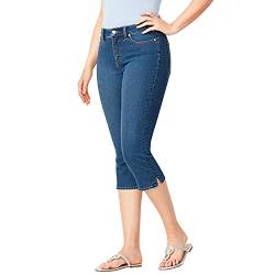 Petalum Damen Capri Jeans Stretch Jeanshose Kurze Sommer Capri Hose Hohe Taille Denim Bermuda Shorts von Petalum