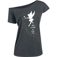 Peter Pan - Disney T-Shirt - Pixie Dust - S bis XXL - für Damen - Größe L - grau  - Lizenzierter Fanartikel von Peter Pan