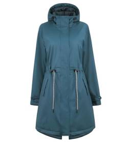 gefütterte Regenjacke Damen Winterjacke Damen warm Regenmantel wasserdicht Wintermantel lang warmer Friesennerz PU Windbreaker Regenparka für Winter,petrol/38 von Peter Patter