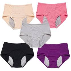 Ladydry Leak Proof Panties, Joyusfit - High Waist Leakproof Comfort Panties, everdries Leakproof Panties (5A,3XL) von Peticehi