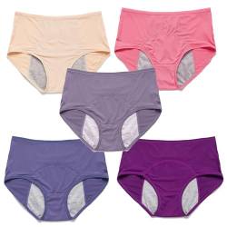 Ladydry Leak Proof Panties, Joyusfit - High Waist Leakproof Comfort Panties, everdries Leakproof Panties (5B,5XL) von Peticehi