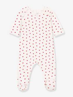 Baby Samt-Strampler mit Herzen PETIT BATEAU von Petit Bateau