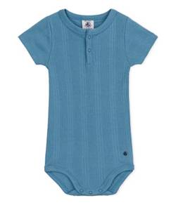Petit Bateau Baby Jungen Kurzarm-Body mit Kragen, Blau Lavis, 3 Monate von Petit Bateau