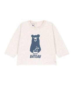 Petit Bateau Baby Jungen Langarm-T-Shirt, Beige Montelimar Chine, 6 Monate von Petit Bateau