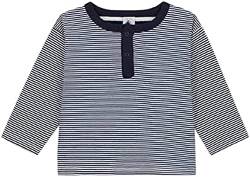 Petit Bateau Baby Jungen Langarm-T-Shirt, Blau Medieval / Beige Montelimar, 3 Jahre von Petit Bateau
