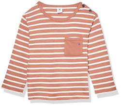 Petit Bateau Baby Jungen Langarm-T-Shirt, Braun Cina / Weiss Avalanche, 6 Monate von Petit Bateau