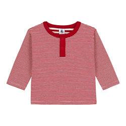 Petit Bateau Baby Jungen Langarm-T-Shirt, Rot Stop / Beige Montelimar, 3 Jahre von Petit Bateau