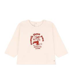 Petit Bateau Baby Jungen Langarm-T-Shirt, Weiss Avalanche / Rot Harissa, 3 Jahre von Petit Bateau