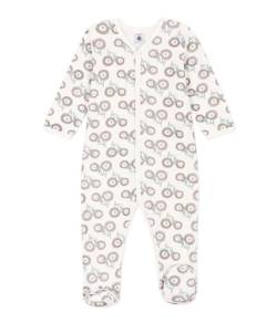 Petit Bateau Baby Jungen Pyjama zum Schlafen gut, Weiss Marshmallow / Mehrfarbig, 18 Monate von Petit Bateau