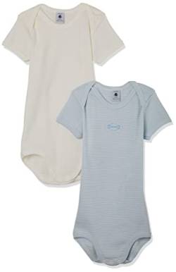 Petit Bateau Baby JungenKurzarm-Body mit Streifen (2er Pack) , Variante 1, 12 Monate von Petit Bateau