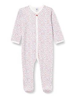 Petit Bateau Baby Mädchen Pyjama zum Schlafen gut, Weiss Marshmallow / Mehrfarbig, 3 Monate von Petit Bateau