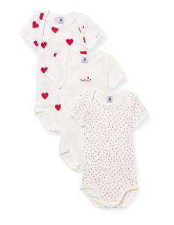 Petit Bateau Baby MädchenKurzarm-Body mit Streifen (3er Pack) , Variante 1, 3 Monate von Petit Bateau