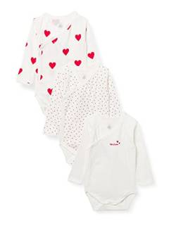 Petit Bateau Baby MädchenLangarm-Body für Neugeborene (3er Pack) , Variante 1, 1 m (54cm ) von Petit Bateau