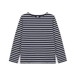 Petit Bateau Damen A059m T-Shirt, Smoking/Marshmallow, Small von Petit Bateau