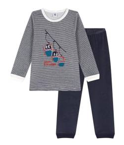 Petit Bateau Jungen Pyjama, Blau Smoking / Weiss Marshmallow, 12 Jahre von Petit Bateau