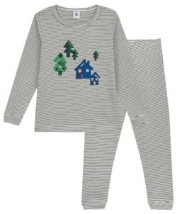 Petit Bateau Jungen Pyjama, Grün Avoriaz / Weiss Marshmallow, 6 Jahre von Petit Bateau