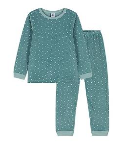 Petit Bateau Jungen Pyjama, Grün Brut / Weiss Marshmallow, 3 Jahre von Petit Bateau