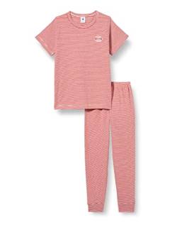 Petit Bateau Jungen Pyjama, Rot Stop / Weiss Marshmallow, 6 Jahre von Petit Bateau