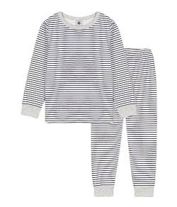 Petit Bateau Jungen Pyjama, Weiss Marshmallow / Blau Smoking, 6 Jahre von Petit Bateau