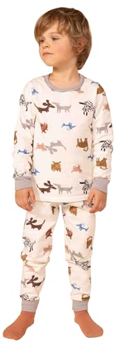 Petit Bateau Jungen Pyjama, Weiss Marshmallow / Mehrfarbig, 3 Jahre von Petit Bateau