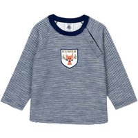 Petit Bateau Langarmshirt Petit Bateau Baby warmes Langarmshirt Streifen Fuchs blau weiß von Petit Bateau