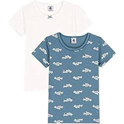 Petit Bateau Mädchen A05L8 T-Shirt, Marshmallow/Rover, 12 Jahre (2er Pack) von Petit Bateau