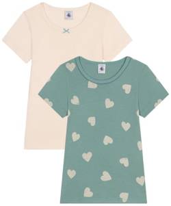 Petit Bateau Mädchen A0A3T T-Shirt, Variante 1, 10 Jahre (2er Pack) von Petit Bateau