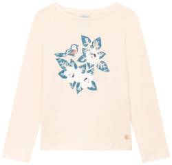 Petit Bateau Mädchen Langarm-T-Shirt, Weiss Avalanche / Blau Polochon, 8 Jahre von Petit Bateau