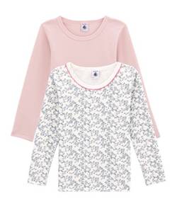 Petit Bateau Mädchen T-Shirt ML_4442100 Unterhemd, Mehrfarbig (Variante 1 00), 152 (2er Pack) von Petit Bateau