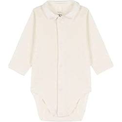 Petit Bateau Unisex Baby Langarm-Body mit Kragen, Weiss Marshmallow, 0-3 Monate von Petit Bateau