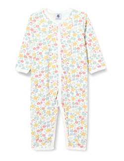 Petit Bateau Unisex Baby Pyjama ohne Fuß für einen guten Schlaf, Weiss Marshmallow / Mehrfarbig, 0-3 Monate von Petit Bateau