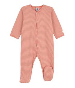 Petit Bateau Unisex Baby Pyjama zum Schlafen gut, Rosa Brandy / Weiss Marshmallow, 24 Monate von Petit Bateau