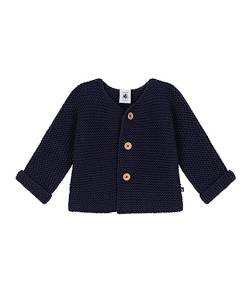 Petit Bateau Unisex Baby Strickjacke, Blau Smoking, 12 Monate von Petit Bateau