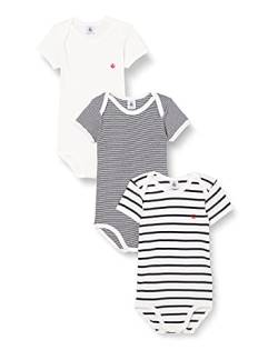 Petit Bateau Unisex BabyKurzarm-Body mit Streifen (3er Pack) , Variante 1, 12 Monate von Petit Bateau