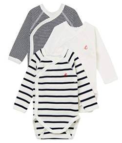 Petit Bateau Unisex BabyLangarm-Body für Neugeborene (3er Pack) , Variante 1, Verfrüht von Petit Bateau