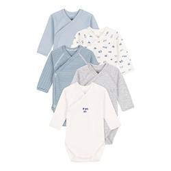 Petit Bateau Unisex BabyLangarm-Body für Neugeborene (5er Pack) , Variante 1, 3 Monate von Petit Bateau