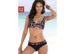Bügel-Bikini PETITE FLEUR Gr. 42, Cup B, schwarz (schwarz, bedruckt) Damen Bikini-Sets Ocean Blue von Petite Fleur