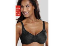 Minimizer-BH PETITE FLEUR Gr. 80, Cup E, schwarz (schwarz, weiß) Damen BHs BH BH-Set Bügel-BH Dekolleté-Former Minimizer-BH Unterwäsche Bügel-BHs von Petite Fleur