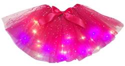 Petitebelle Einfarbige Bling Sterne Led Lichter Lady Tüll Tutu, hot pink, Einheitsgröße von Petitebelle