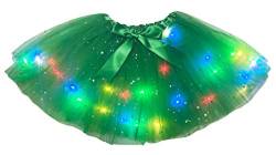 Petitebelle Einfarbige Bling Sterne Led Lichter Lady Tüll Tutu, kelly green, Einheitsgröße von Petitebelle