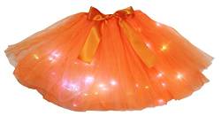 Petitebelle Einzelne Farbe Led Lichter Lady Tüll Tutu, Orange, Einheitsgröße von Petitebelle