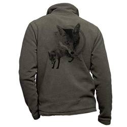 Pets-easy Fleecejacke Fuchs – personalisierbare Jagdbekleidung, kaki, 48-50 von Pets-easy