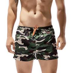 Badehose Camouflage Herren Badeshorts Herren Kurz Schnelltrocknend Boardshorts Badehosen Männer Schwimmhose Swim Shorts Men Swimming Shorts Schwimmshort Badeshort Strandshorts Beachshorts Herren M von Peuignao