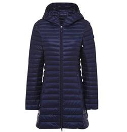 Leichte Daunenjacke Damen Lang Leichter Daunenmantel Damen Ultraleichte Daunenjacken Damen Packbar Lange Leicht Daunen Steppjacke Lightweight Steppmantel Federleichte Daunen Mantel Für Frauen Marine L von Peuignao