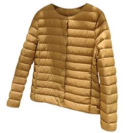 Leichte Daunenjacke Damen Steppjacke Damen Leicht Puffer Jacke Mantel Daunenmantel Leichter Steppmantel Damen Down Jacket Women Gesteppte Jacke Daunen Daunenjacke Ultraleicht Faltbar Damen Karemell von Peuignao