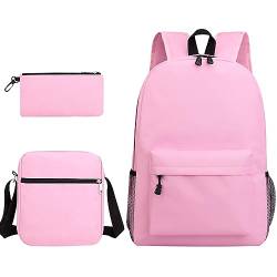 Schulrucksack Jungen Mädchen Teenager Rucksack Schule Schultasche Jugendliche Jungen Primary School Bag Backpack Schulranzen Uni Rucksack Teenager Mädchen Groß Schulrucksack Oberstufe Schoolbag Rosa von Peuignao